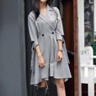 3/4-sleeve A-line Work Dress