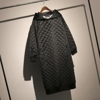 Padded Midi Hoodie Dress