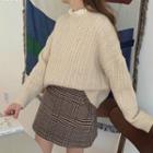 Cable Knit Sweater / Mini Skirt