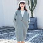 Plain Fleece Long Coat