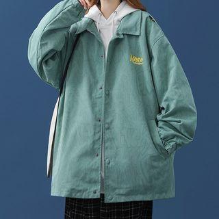 Logo Snap-button Shirt Jacket