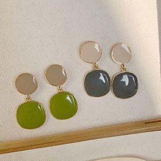 Two Tone Drop Ear Stud