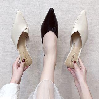 Pointy High Heel Slide Sandals