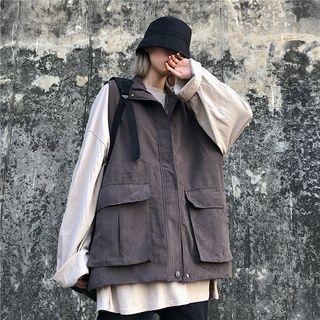 Pocket Detail Zip Vest