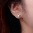 Cloud Faux Cat Eye Stone Sterling Silver Earring