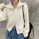 High Neck Zip Cardigan