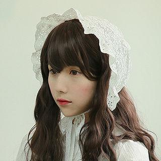 Frilled Lace Bonnet Hat