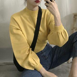 Puff Sleeve Sweater Yellow - One Size