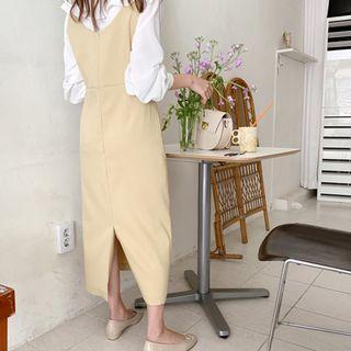Sleeveless Pencil Dress In Yellow Light Yellow - One Size