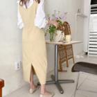 Sleeveless Pencil Dress In Yellow Light Yellow - One Size