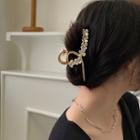 Flower Faux Pearl Alloy Hair Clamp Hair Clamp - Gold - One Size
