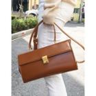 Faux-leather Colored Satchel