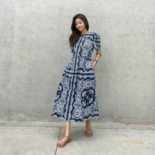 A-line Maxi Paisley Dress