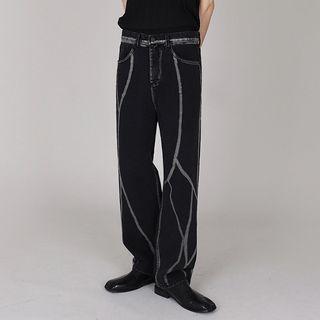 Contrast Stitch Loose Fit Jeans