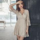 Bell 3/4 Sleeve Lace Dress