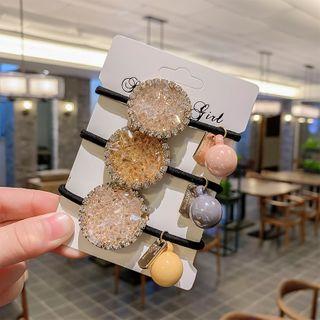 Faux Crystal Disc Hair Tie