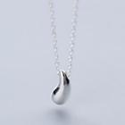 925 Sterling Silver Droplet Pendant Necklace S925 Silver - As Shown In Figure - One Size