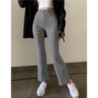 High-waist Boot-cut Cropped Pants