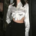 Satin Crop Shirt