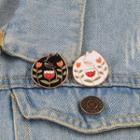 Flower & Cat Alloy Brooch