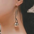 Drop Earring 1 Pair - Gold & Black - One Size