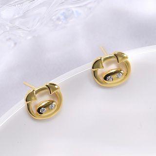 Sterling Silver Pig Stud Earring Silver - One Size