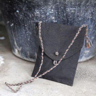 Plain Crossbody Bag Gray - One Size
