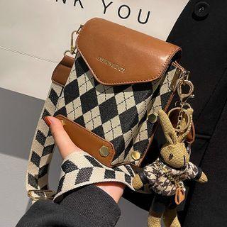 Argyle Crossbody Bag / Bag Charm / Set