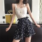 Knit Camisole Top / A-line Skirt