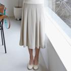 Zip-side Midi Pleat Skirt