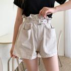 Paperbag-waist Pocket-detail Shorts