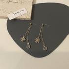 Snowflake Drop Earring 1 Pair - 4514 - Gold - One Size