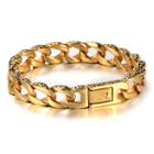 Stainless Steel Chunky Chain Bracelet Gold - One Size