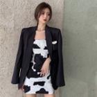 Single-breasted Blazer / Single Breasted Cow Print Mini Bodycon Dress