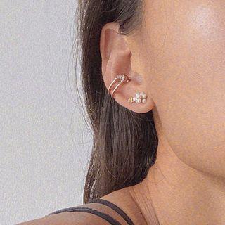 Alloy Cuff Earring E10067 - 1pc - Gold - One Size