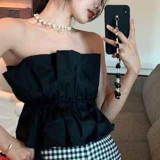 Strapless Ruffle Top