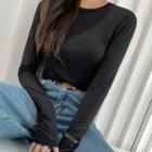 Long-sleeve Slim-fit T-shirt (set Of 2)