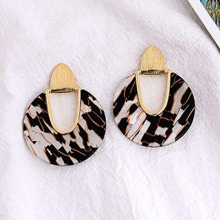 Acrylic Cutout Disc Earring As Shown In Figure - One Size