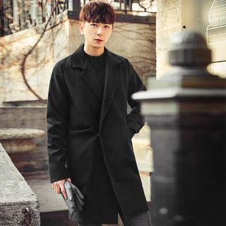 Snap-button Double-breasted Coat