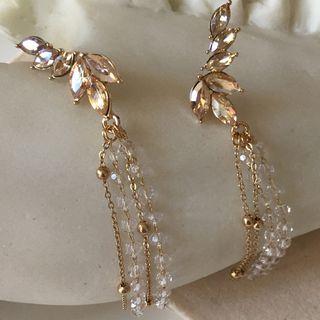 Beaded Drop Earring K44 - 1 Pair - One Size
