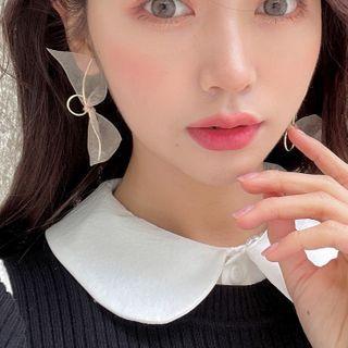 Mesh Bow Earring 1 Pair - Gold - One Size