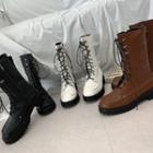 Lug-sole Mid-calf Combat Boots