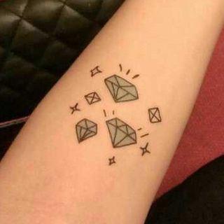 Diamond Print Waterproof Temporary Tattoo One Piece - One Size