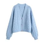 Beaded Cable Knit Cardigan