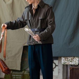 Woolen Cargo Jacket