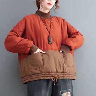 Two-tone Padded Sweatshirt