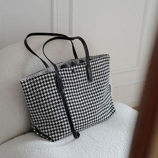 Houndstooth / Plaid Tote Bag