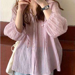 Set: Button-up Blouse + Camisole Top