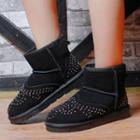 Studded Ankle Snow Boots