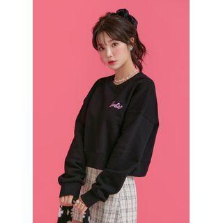 [barbie Flower] Fleece Crop Hoodie